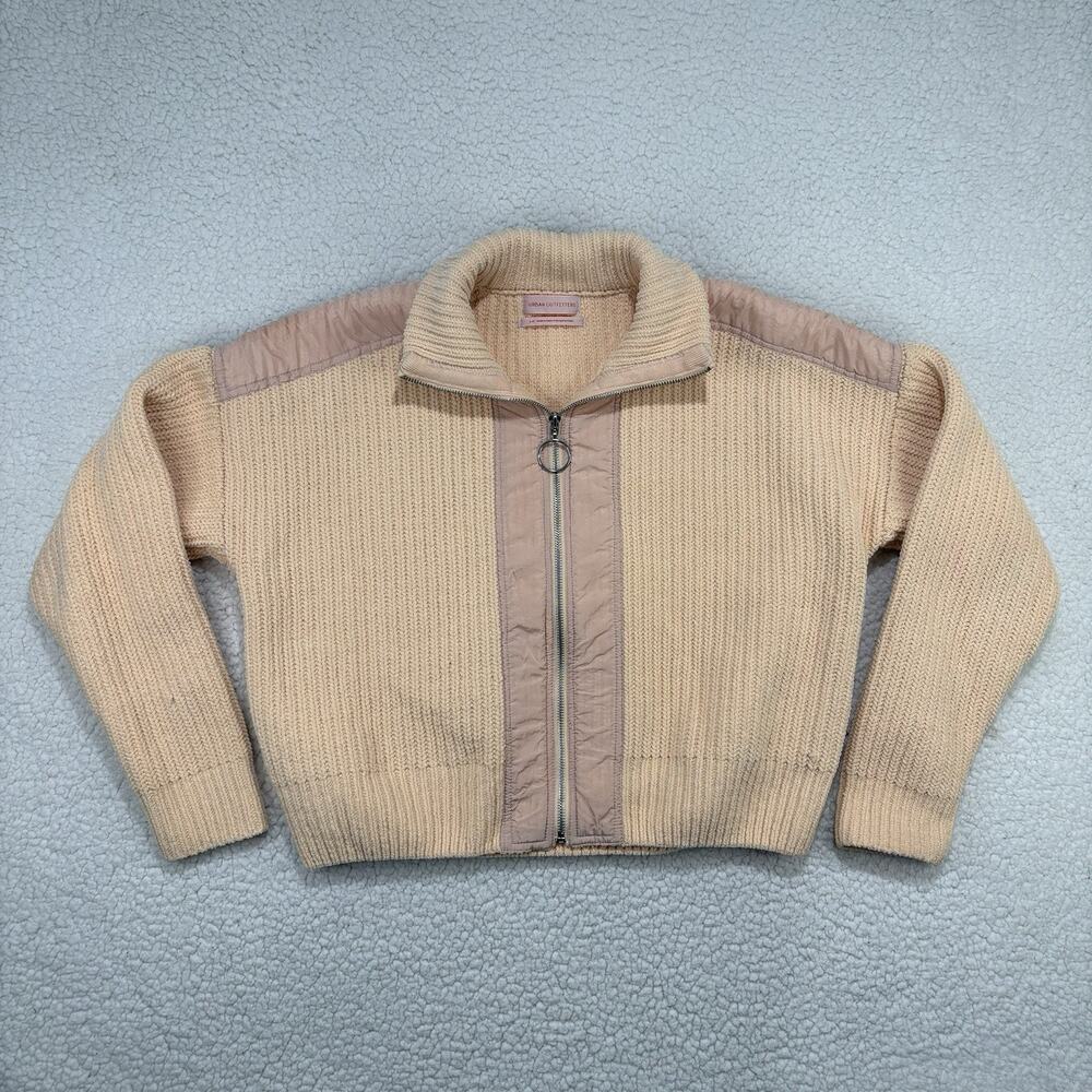 Urban Outfitters Womens Chenille Jacket Sz S‎ Fleece Cozy Full Zip Cropped